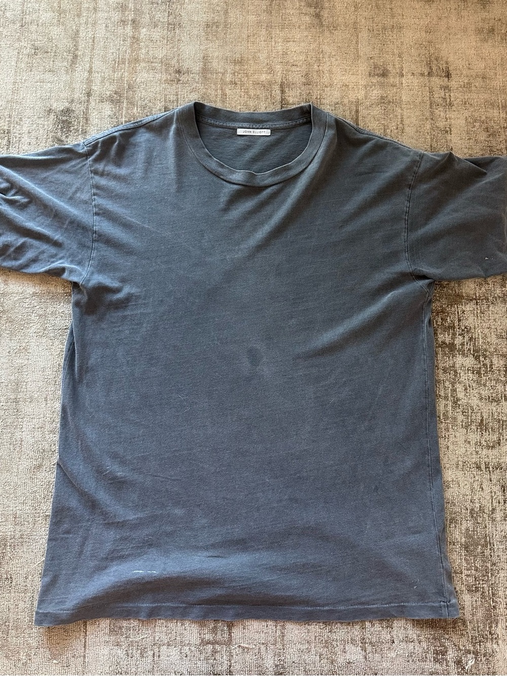 John Elliott Men's washed gray Short Sleeve Tee
